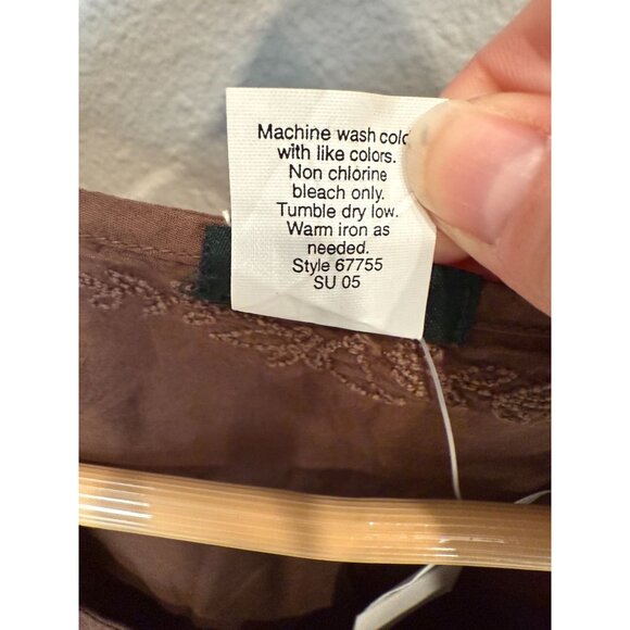 J. Crew Women's Pullover Tunic Blouse Medium Long Sleeves Embroidered Coastal - Picture 8 of 9